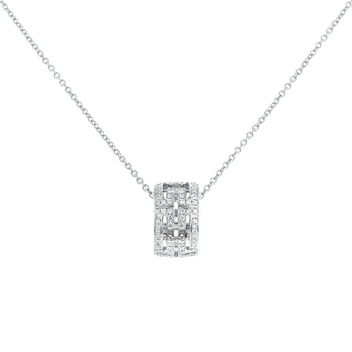 [⭐Hevara Jewelry]PARENTESI NECKLACE SILVER DIAMOND