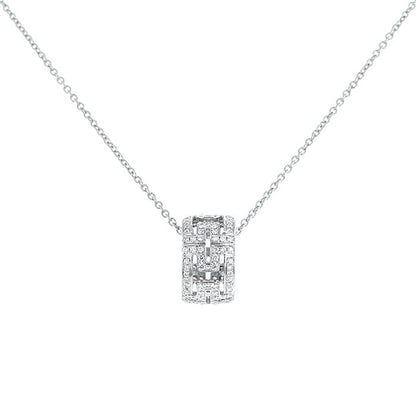 [⭐Hevara Jewelry]PARENTESI NECKLACE SILVER DIAMOND