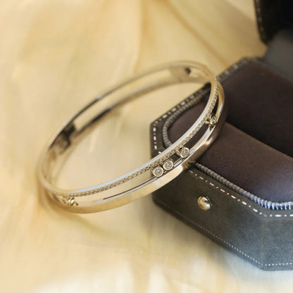 [⭐Hevara Jewelry]Move Romane Diamond Bangle Bracelet