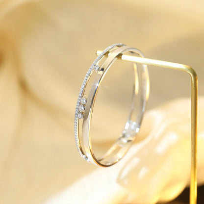 [⭐Hevara Jewelry]Move Romane Diamond Bangle Bracelet