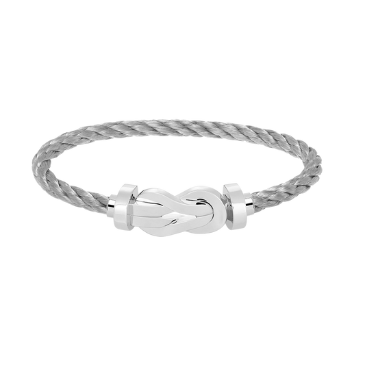 [⭐Hevara Jewelry]CHANCE LARGE 8 FIGURE BUCKLE NO DIAMOND BRACELET SILVER