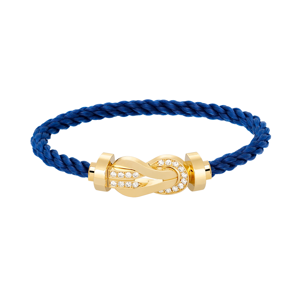 [⭐Hevara Jewelry]CHANCE LARGE 8 FIGURE BUCKLE HALF DIAMOND BRACELET GOLD