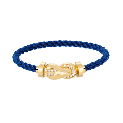 [⭐Hevara Jewelry]CHANCE LARGE 8 FIGURE BUCKLE HALF DIAMOND BRACELET GOLD