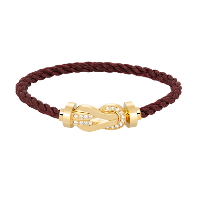 [⭐Hevara Jewelry]CHANCE LARGE 8 FIGURE BUCKLE HALF DIAMOND BRACELET GOLD