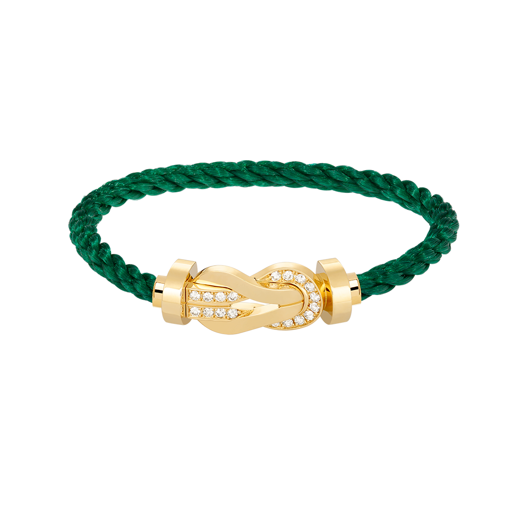 [⭐Hevara Jewelry]CHANCE LARGE 8 FIGURE BUCKLE HALF DIAMOND BRACELET GOLD