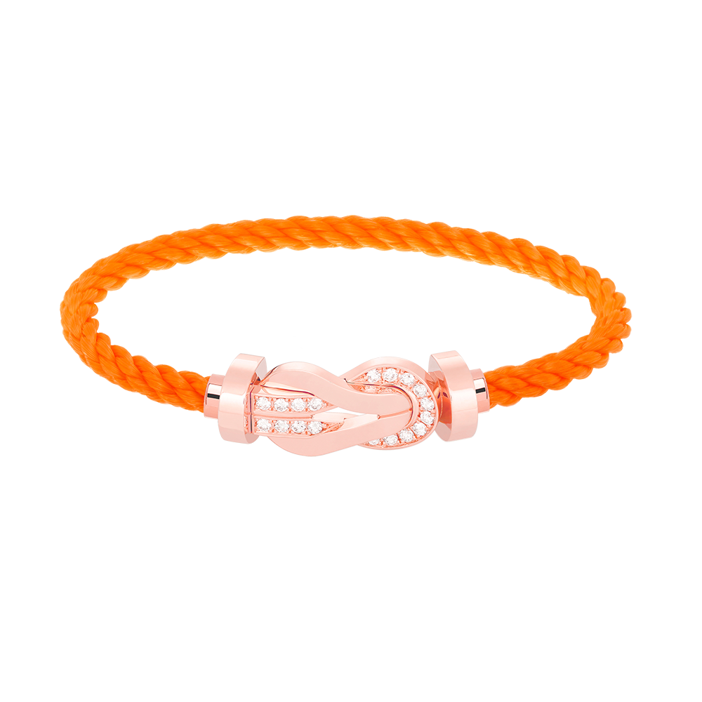 [⭐Hevara Jewelry]CHANCE LARGE 8 FIGURE BUCKLE HALF DIAMOND BRACELET ROSE GOLD