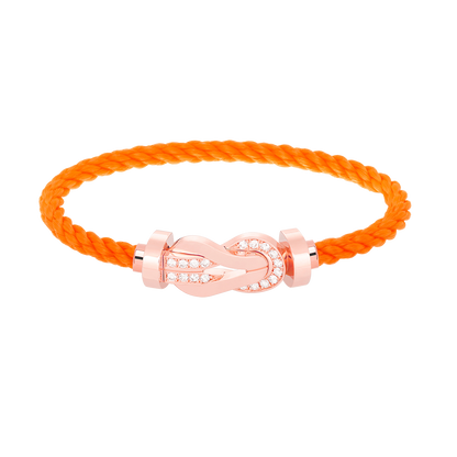 [⭐Hevara Jewelry]CHANCE LARGE 8 FIGURE BUCKLE HALF DIAMOND BRACELET ROSE GOLD