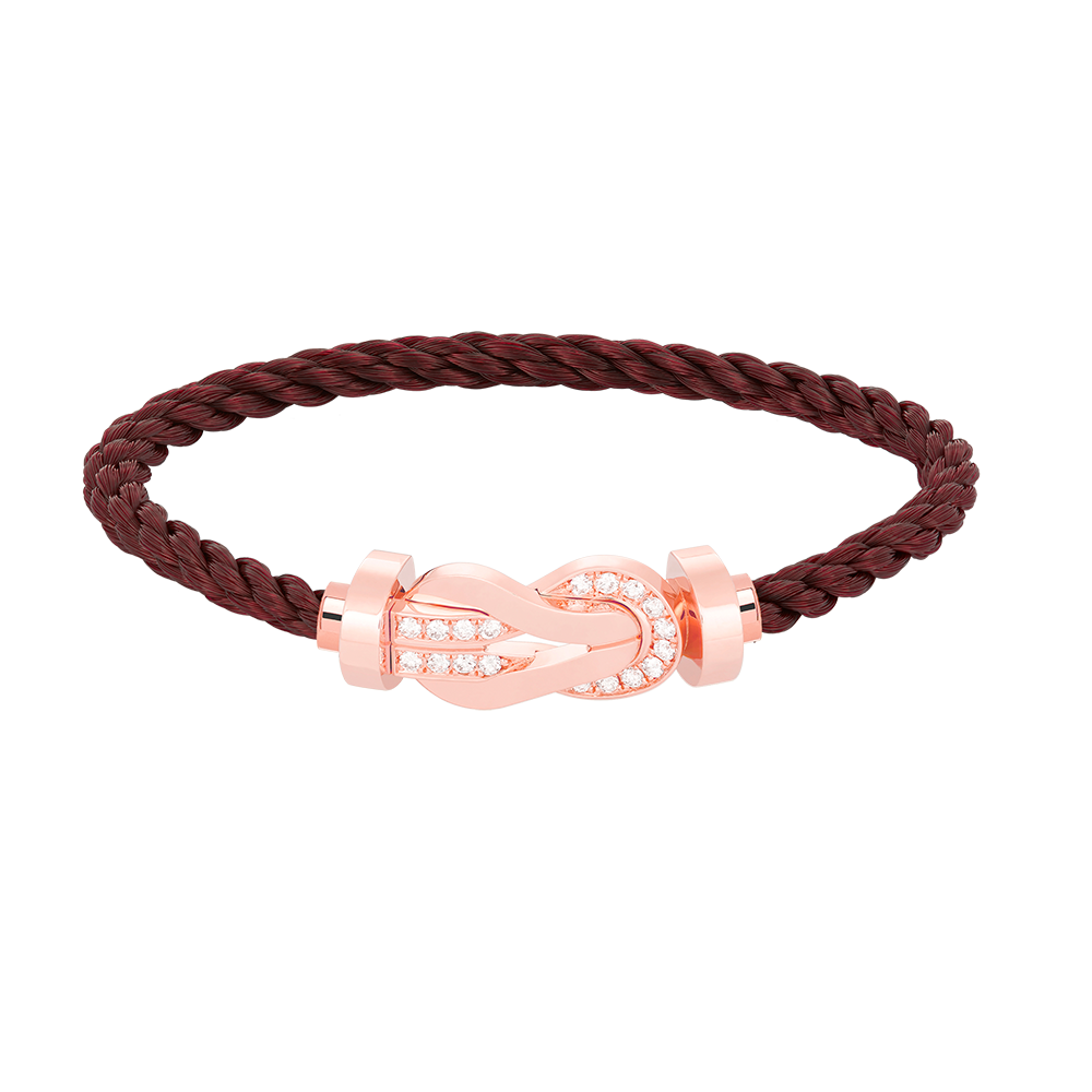 [⭐Hevara Jewelry]CHANCE LARGE 8 FIGURE BUCKLE HALF DIAMOND BRACELET ROSE GOLD