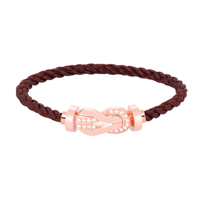 [⭐Hevara Jewelry]CHANCE LARGE 8 FIGURE BUCKLE HALF DIAMOND BRACELET ROSE GOLD