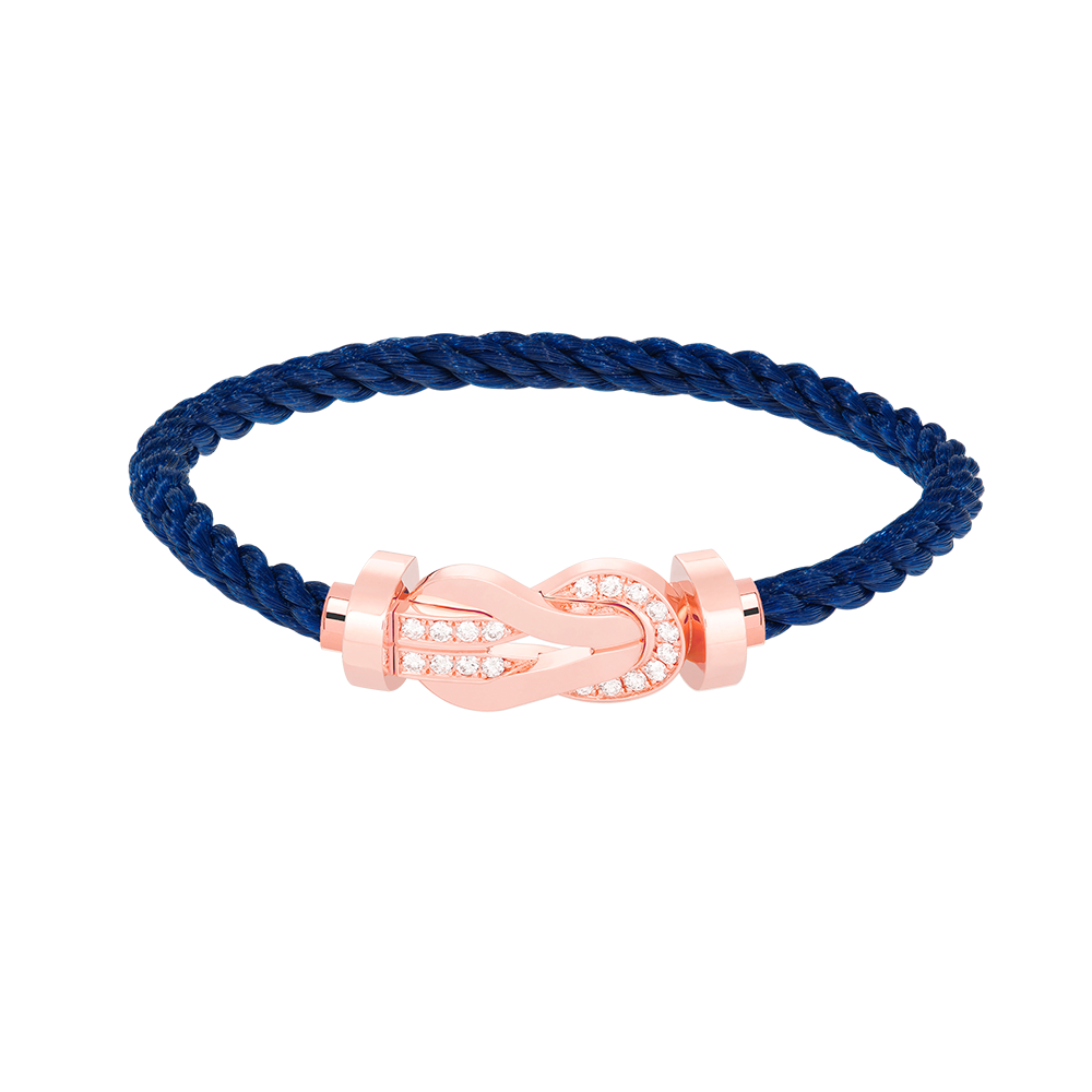 [⭐Hevara Jewelry]CHANCE LARGE 8 FIGURE BUCKLE HALF DIAMOND BRACELET ROSE GOLD