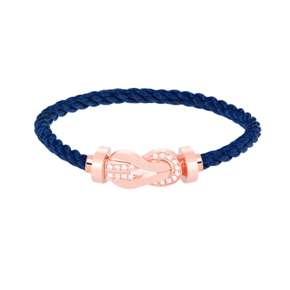 [⭐Hevara Jewelry]CHANCE LARGE 8 FIGURE BUCKLE HALF DIAMOND BRACELET ROSE GOLD