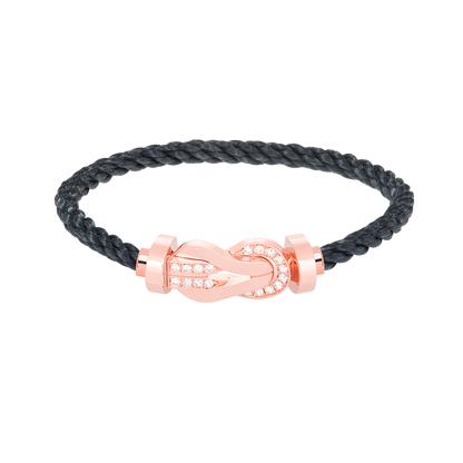[⭐Hevara Jewelry]CHANCE LARGE 8 FIGURE BUCKLE HALF DIAMOND BRACELET ROSE GOLD
