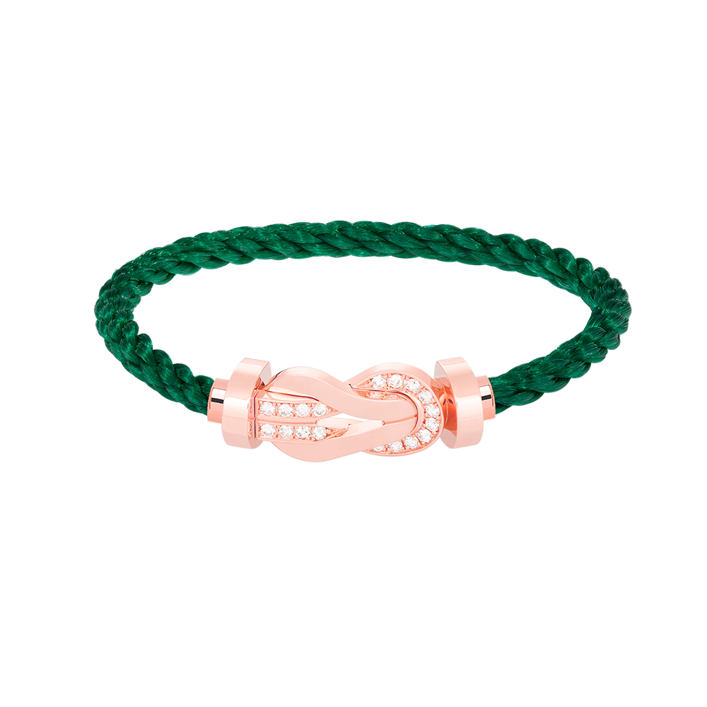 [⭐Hevara Jewelry]CHANCE LARGE 8 FIGURE BUCKLE HALF DIAMOND BRACELET ROSE GOLD