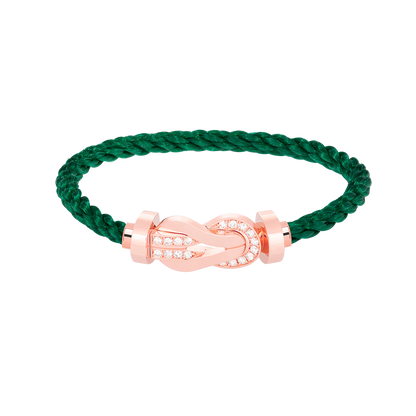 [⭐Hevara Jewelry]CHANCE LARGE 8 FIGURE BUCKLE HALF DIAMOND BRACELET ROSE GOLD
