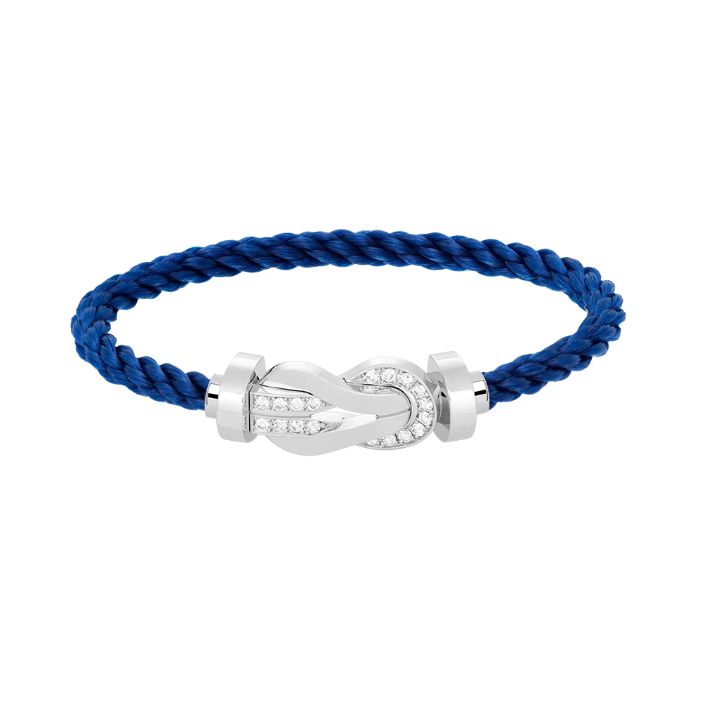 [⭐Hevara Jewelry]CHANCE LARGE 8 FIGURE BUCKLE HALF DIAMOND BRACELET SILVER