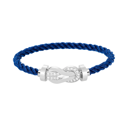 [⭐Hevara Jewelry]CHANCE LARGE 8 FIGURE BUCKLE HALF DIAMOND BRACELET SILVER