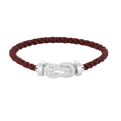 [⭐Hevara Jewelry]CHANCE LARGE 8 FIGURE BUCKLE HALF DIAMOND BRACELET SILVER