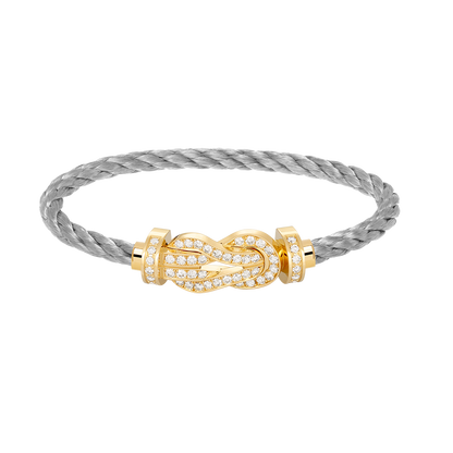 [⭐Hevara Jewelry]CHANCE LARGE 8 FIGURE BUCKLE FULLDIAMOND BRACELET GOLD