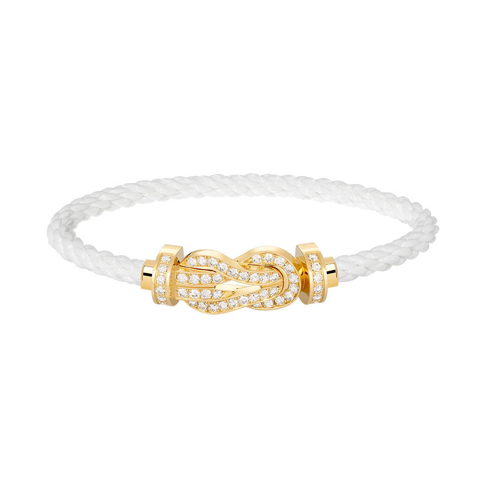 [⭐Hevara Jewelry]CHANCE LARGE 8 FIGURE BUCKLE FULLDIAMOND BRACELET GOLD