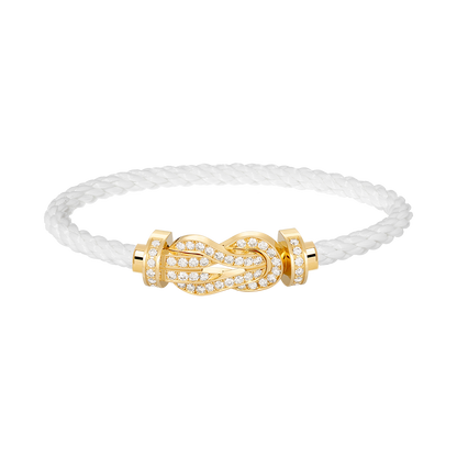 [⭐Hevara Jewelry]CHANCE LARGE 8 FIGURE BUCKLE FULLDIAMOND BRACELET GOLD