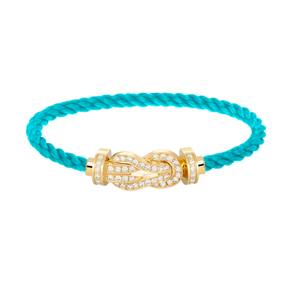 [⭐Hevara Jewelry]CHANCE LARGE 8 FIGURE BUCKLE FULLDIAMOND BRACELET GOLD