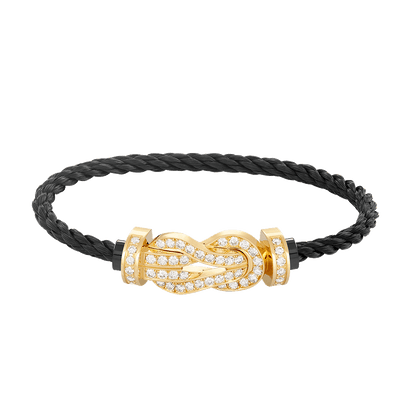 [⭐Hevara Jewelry]CHANCE LARGE 8 FIGURE BUCKLE FULLDIAMOND BRACELET GOLD