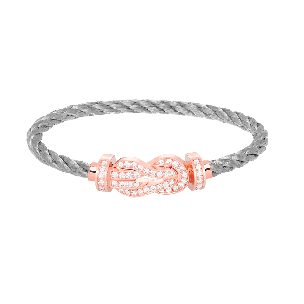 [⭐Hevara Jewelry]CHANCE LARGE 8 FIGURE BUCKLE FULL DIAMOND BRACELET ROSE GOLD