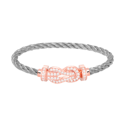 [⭐Hevara Jewelry]CHANCE LARGE 8 FIGURE BUCKLE FULL DIAMOND BRACELET ROSE GOLD