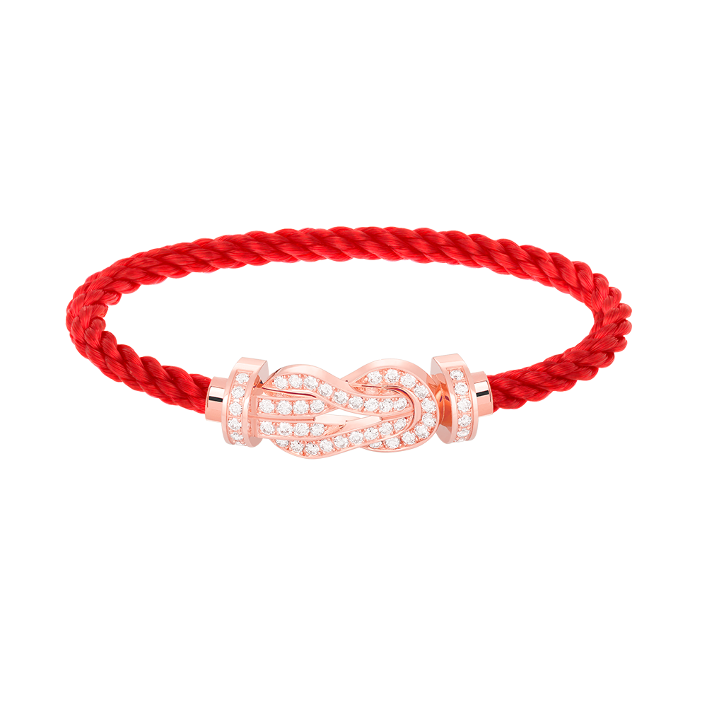 [⭐Hevara Jewelry]CHANCE LARGE 8 FIGURE BUCKLE FULL DIAMOND BRACELET ROSE GOLD