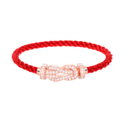 [⭐Hevara Jewelry]CHANCE LARGE 8 FIGURE BUCKLE FULL DIAMOND BRACELET ROSE GOLD