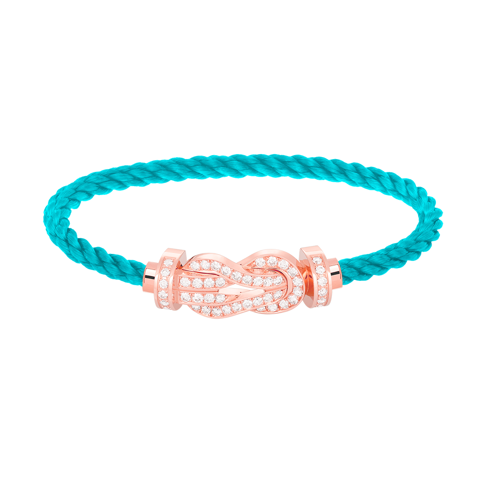 [⭐Hevara Jewelry]CHANCE LARGE 8 FIGURE BUCKLE FULL DIAMOND BRACELET ROSE GOLD