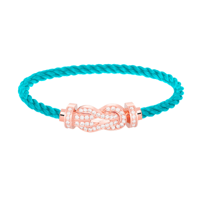 [⭐Hevara Jewelry]CHANCE LARGE 8 FIGURE BUCKLE FULL DIAMOND BRACELET ROSE GOLD