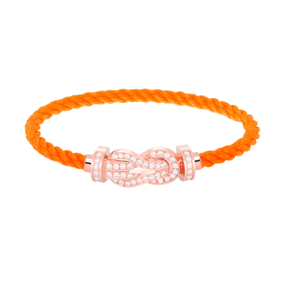 [⭐Hevara Jewelry]CHANCE LARGE 8 FIGURE BUCKLE FULL DIAMOND BRACELET ROSE GOLD