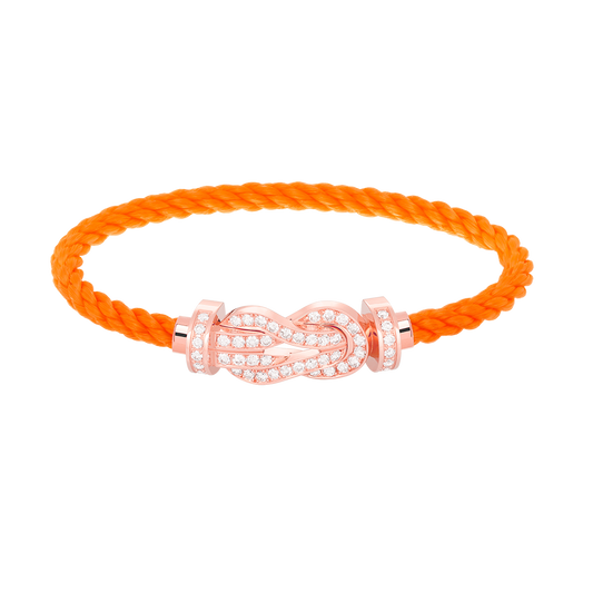 [⭐Hevara Jewelry]CHANCE LARGE 8 FIGURE BUCKLE FULL DIAMOND BRACELET ROSE GOLD