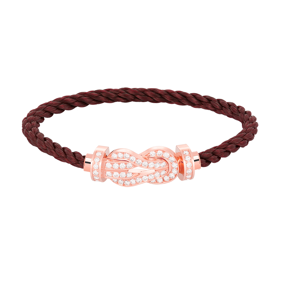 [⭐Hevara Jewelry]CHANCE LARGE 8 FIGURE BUCKLE FULL DIAMOND BRACELET ROSE GOLD