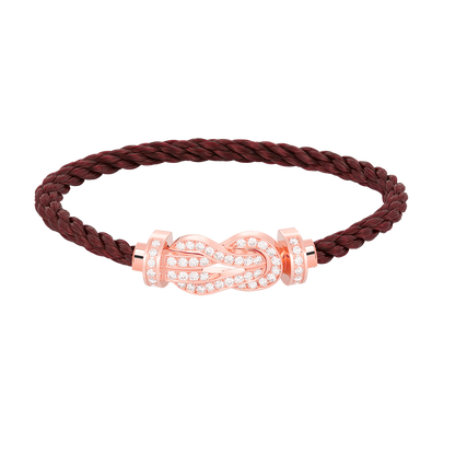 [⭐Hevara Jewelry]CHANCE LARGE 8 FIGURE BUCKLE FULL DIAMOND BRACELET ROSE GOLD