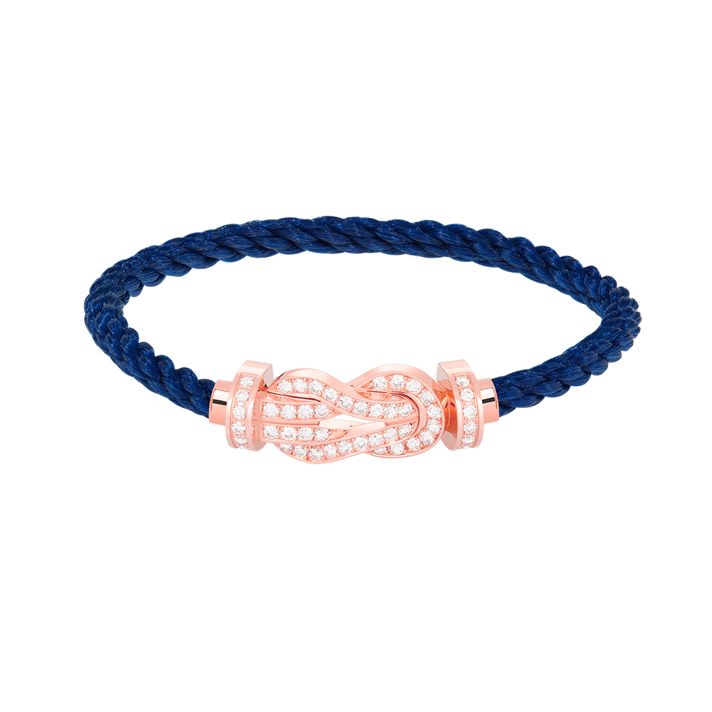 [⭐Hevara Jewelry]CHANCE LARGE 8 FIGURE BUCKLE FULL DIAMOND BRACELET ROSE GOLD