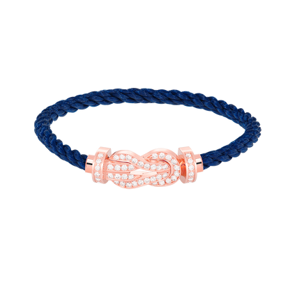 [⭐Hevara Jewelry]CHANCE LARGE 8 FIGURE BUCKLE FULL DIAMOND BRACELET ROSE GOLD