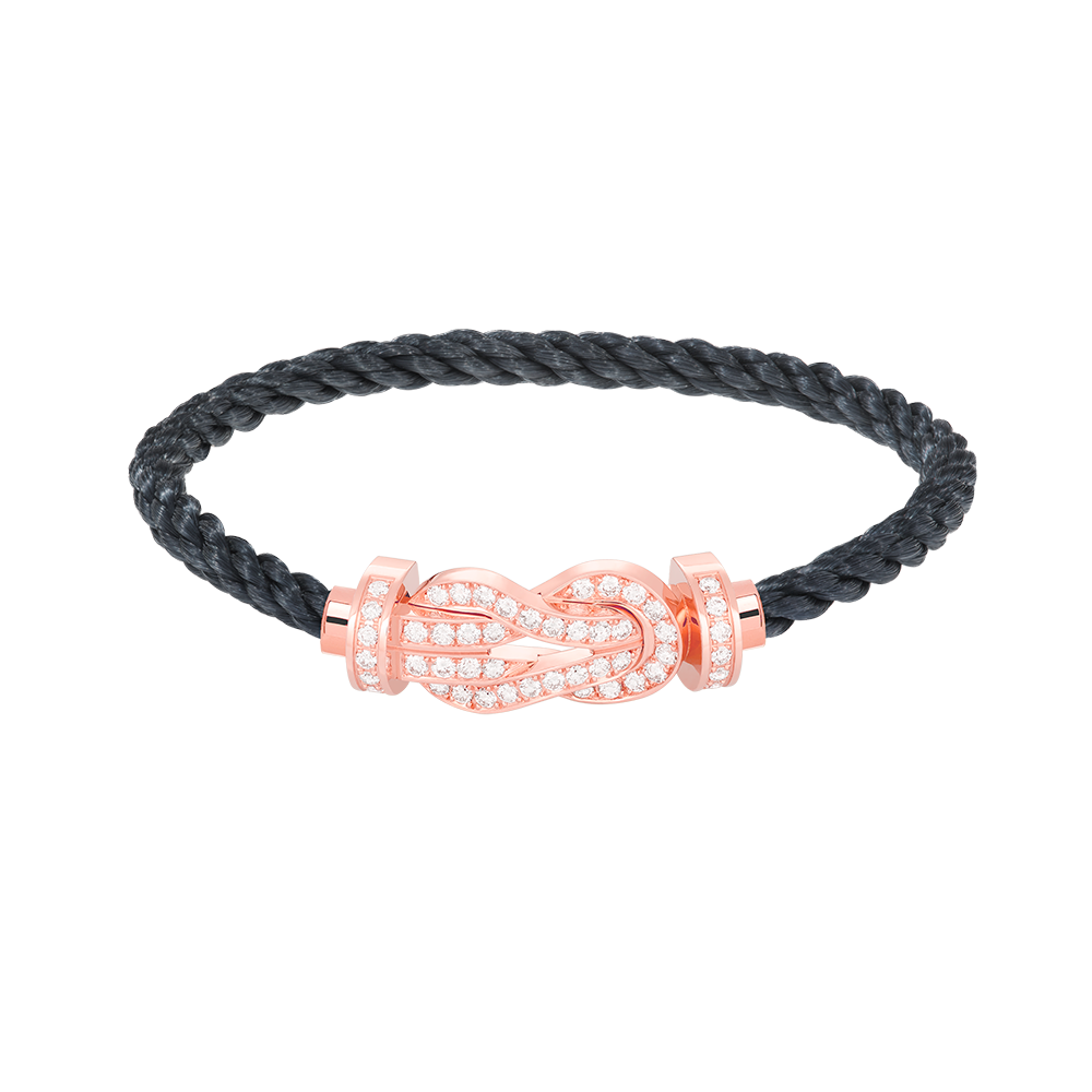 [⭐Hevara Jewelry]CHANCE LARGE 8 FIGURE BUCKLE FULL DIAMOND BRACELET ROSE GOLD