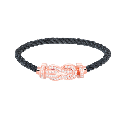 [⭐Hevara Jewelry]CHANCE LARGE 8 FIGURE BUCKLE FULL DIAMOND BRACELET ROSE GOLD