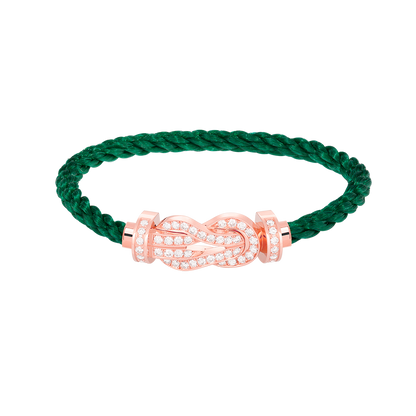 [⭐Hevara Jewelry]CHANCE LARGE 8 FIGURE BUCKLE FULL DIAMOND BRACELET ROSE GOLD