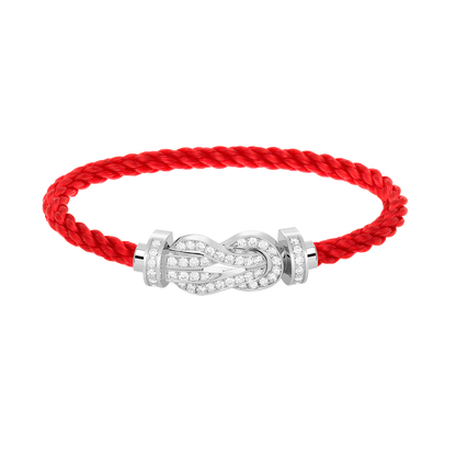 [⭐Hevara Jewelry]CHANCE LARGE 8 FIGURE BUCKLE FULL DIAMOND BRACELET SILVER