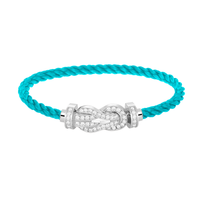 [⭐Hevara Jewelry]CHANCE LARGE 8 FIGURE BUCKLE FULL DIAMOND BRACELET SILVER