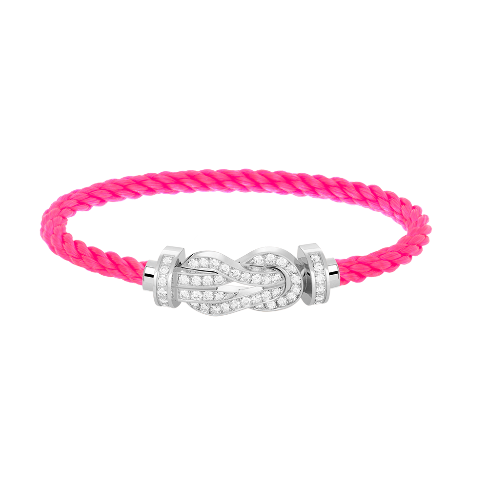 [⭐Hevara Jewelry]CHANCE LARGE 8 FIGURE BUCKLE FULL DIAMOND BRACELET SILVER