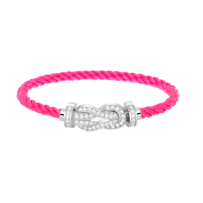[⭐Hevara Jewelry]CHANCE LARGE 8 FIGURE BUCKLE FULL DIAMOND BRACELET SILVER