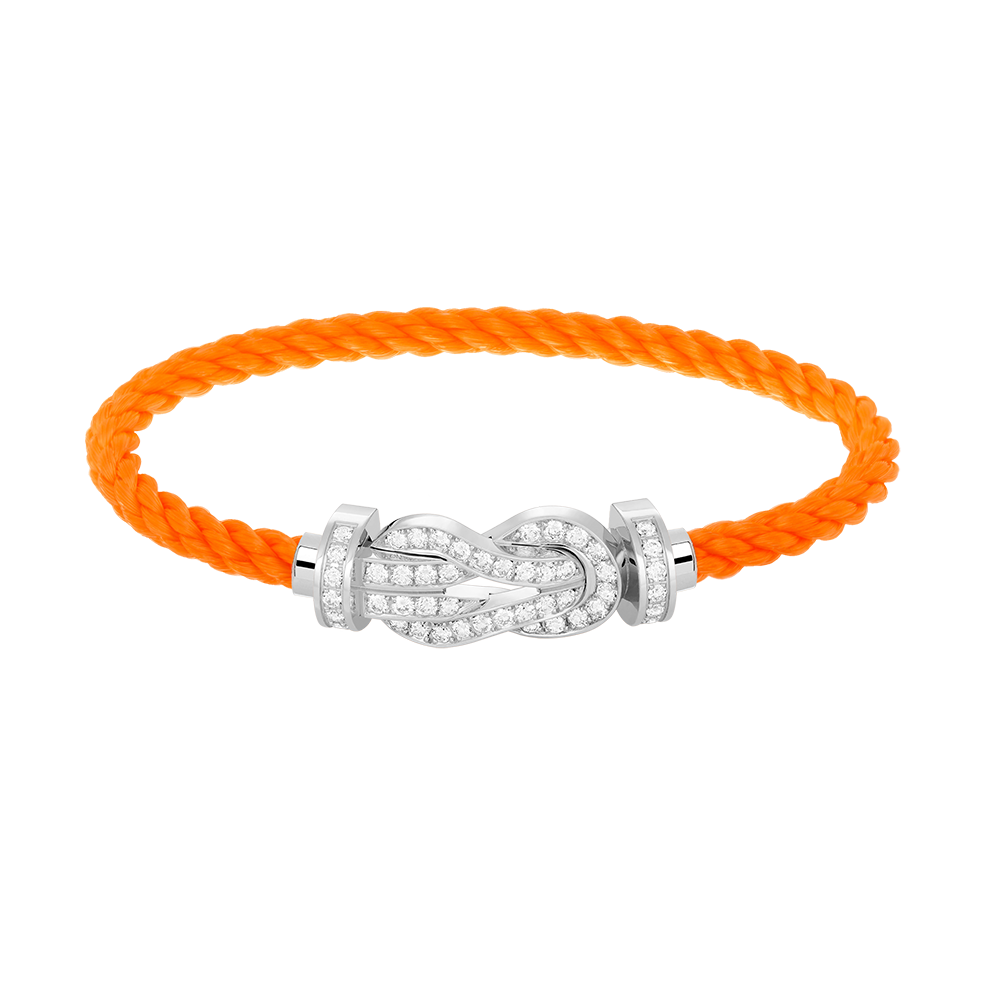 [⭐Hevara Jewelry]CHANCE LARGE 8 FIGURE BUCKLE FULL DIAMOND BRACELET SILVER