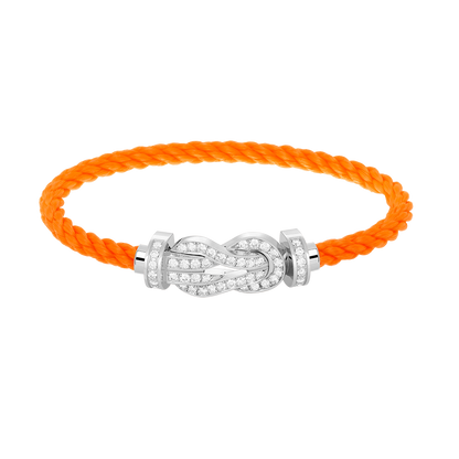 [⭐Hevara Jewelry]CHANCE LARGE 8 FIGURE BUCKLE FULL DIAMOND BRACELET SILVER