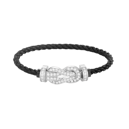 [⭐Hevara Jewelry]CHANCE LARGE 8 FIGURE BUCKLE FULL DIAMOND BRACELET SILVER