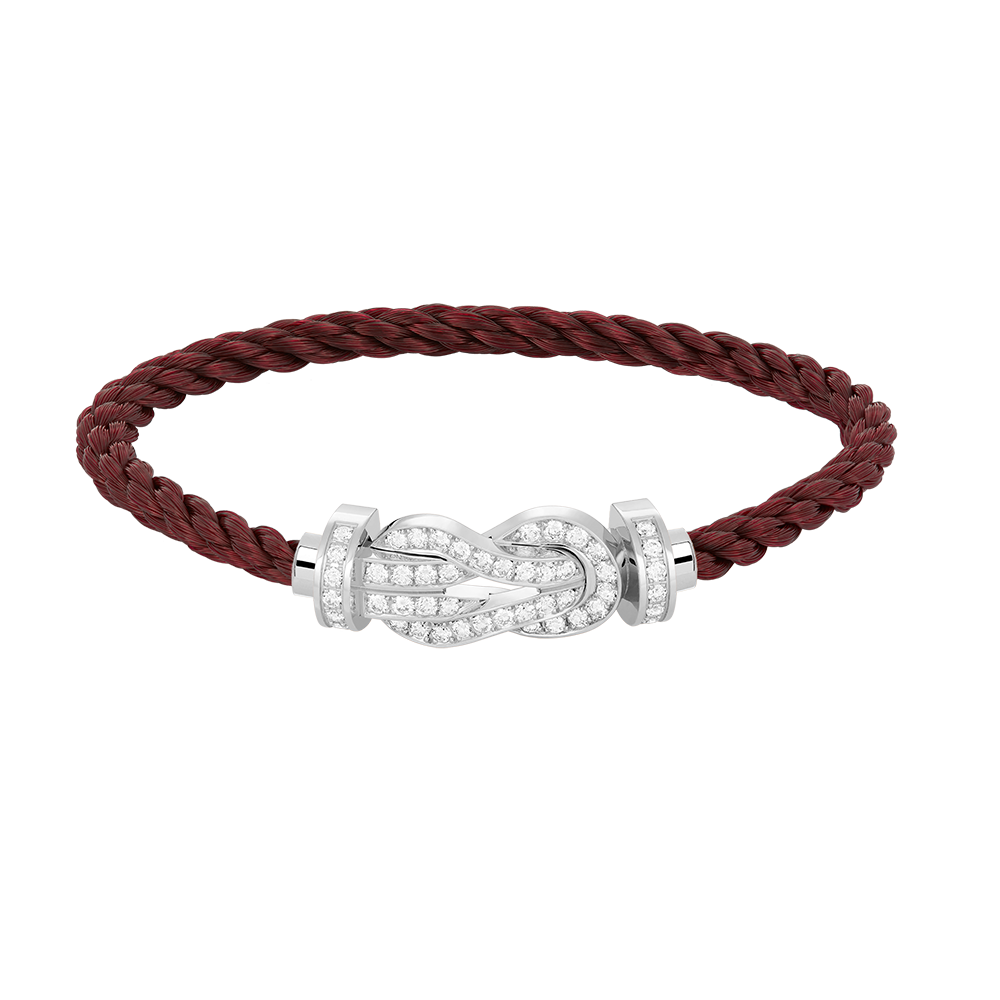 [⭐Hevara Jewelry]CHANCE LARGE 8 FIGURE BUCKLE FULL DIAMOND BRACELET SILVER