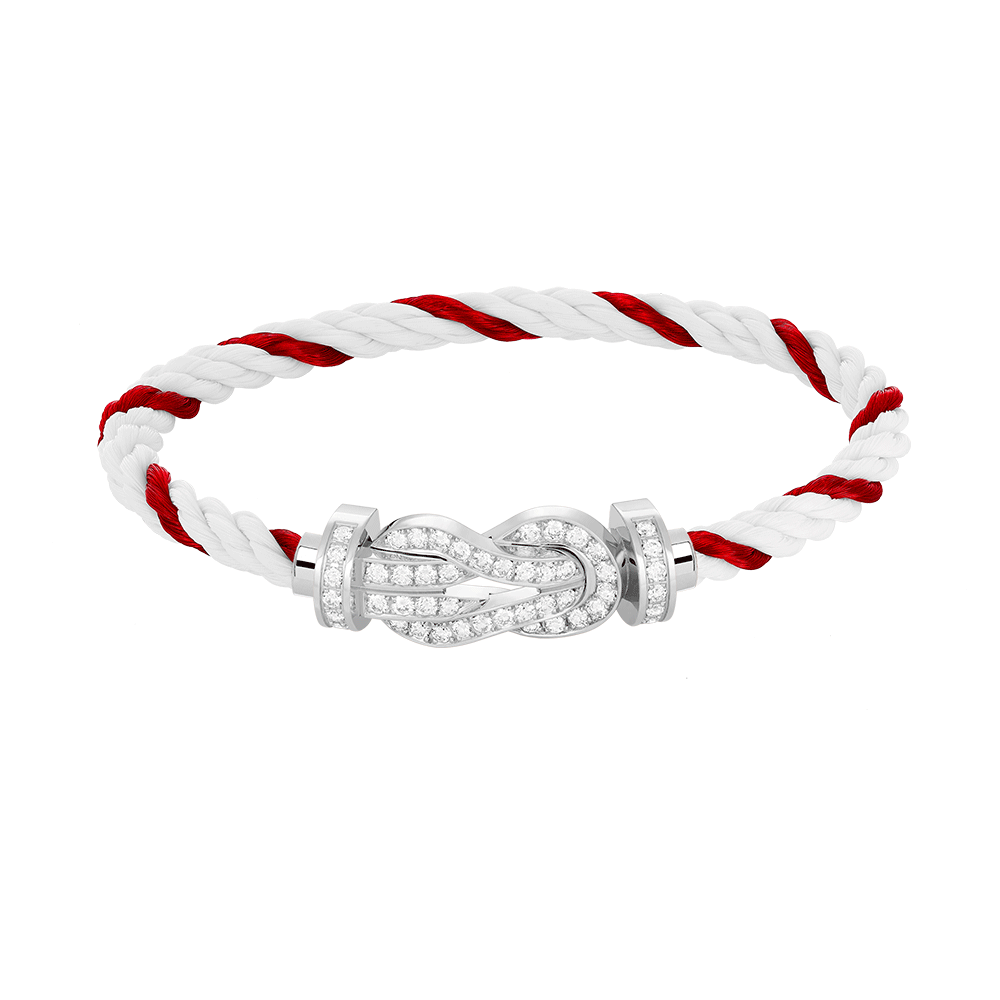 [⭐Hevara Jewelry]CHANCE LARGE 8 FIGURE BUCKLE FULL DIAMOND BRACELET SILVER